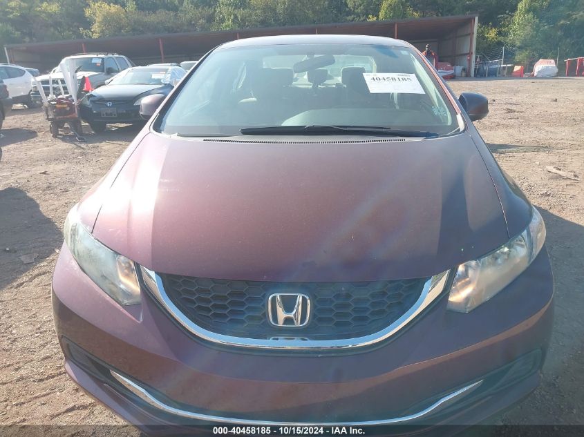 2013 Honda Civic Lx VIN: 19XFB2F55DE025525 Lot: 40458185