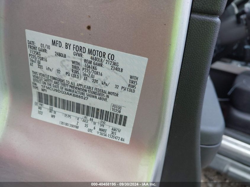 1FMCU9DG3AKB88527 2010 Ford Escape Xlt