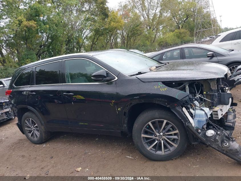 2018 Toyota Highlander Se/Xle VIN: 5TDJZRFH9JS540280 Lot: 40458509