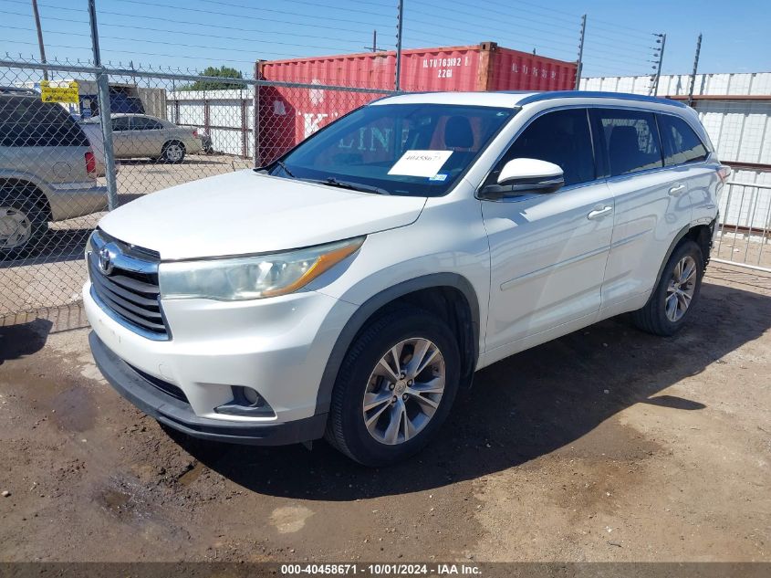 2015 Toyota Highlander Xle V6 VIN: 5TDKKRFH5FS050886 Lot: 40458671