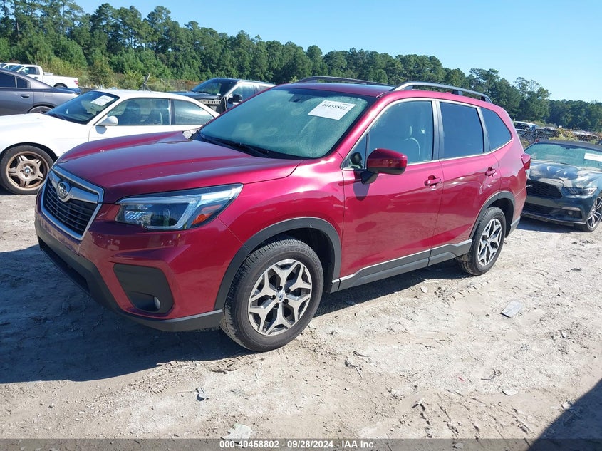 VIN JF2SKAJCXMH452709 2021 SUBARU FORESTER PREMIUM