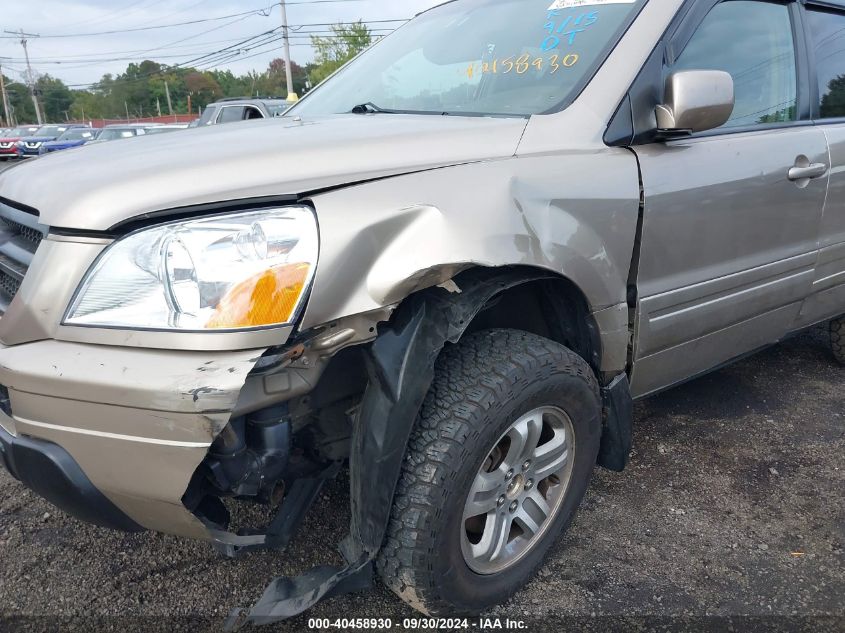 2005 Honda Pilot Ex VIN: 5FNYF18425B019009 Lot: 40458930