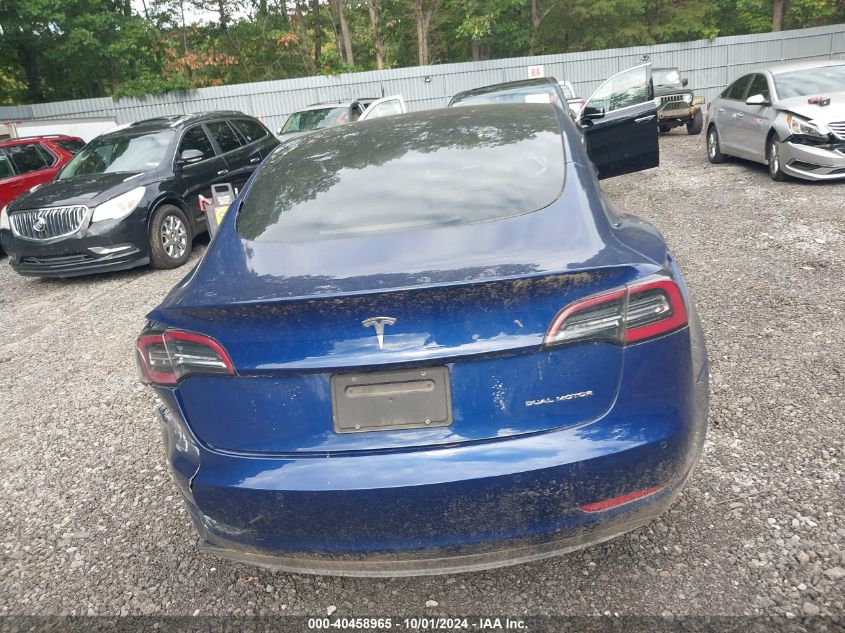 2021 Tesla Model 3 Long Range Dual Motor All-Wheel Drive VIN: 5YJ3E1EB9MF855446 Lot: 40458965