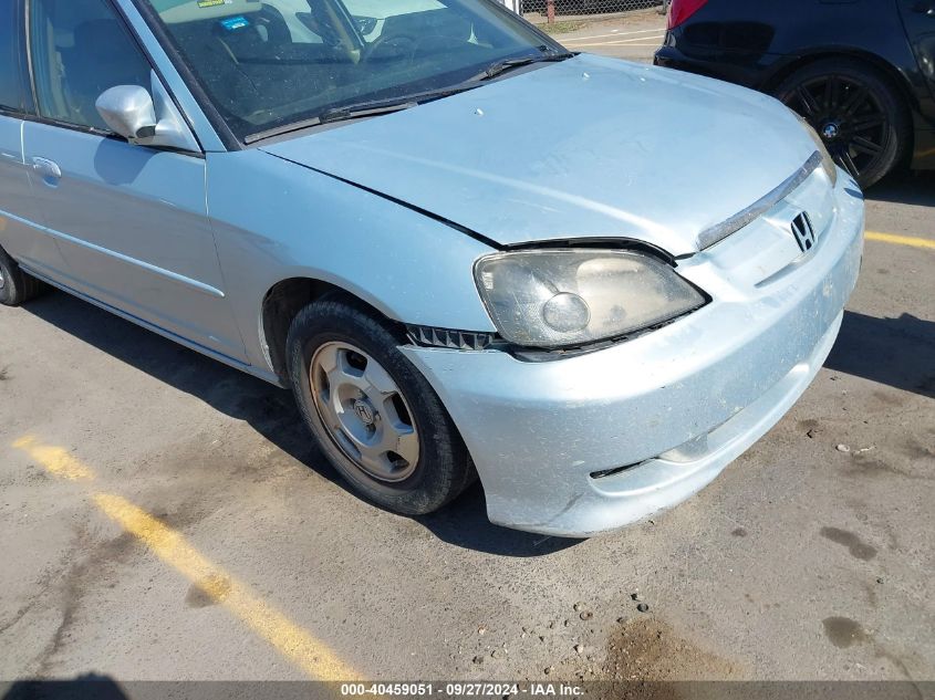 2003 Honda Civic Hybrid VIN: JHMES96693S019850 Lot: 40459051