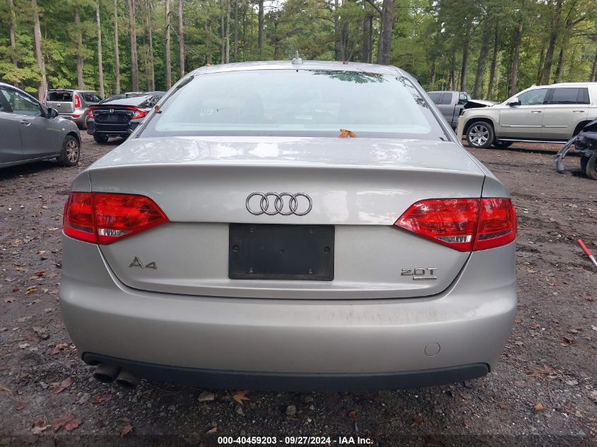 2009 Audi A4 2.0T Premium VIN: WAUSF78K59N058866 Lot: 40459203