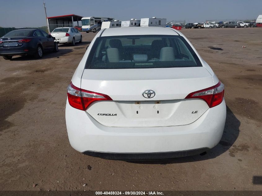 2016 Toyota Corolla Le VIN: 5YFBURHE9GP499396 Lot: 40459324