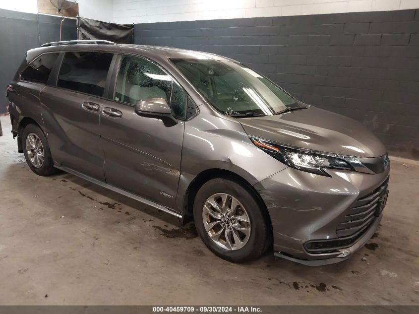 2021 Toyota Sienna Le VIN: 5TDBRKEC7MS056405 Lot: 40459709