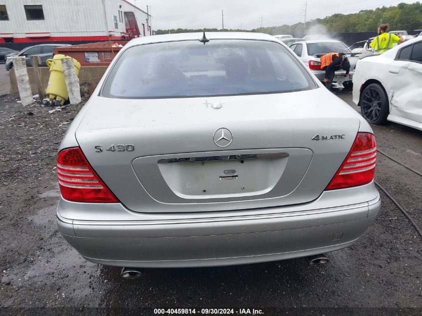 2004 Mercedes-Benz S 430 4Matic VIN: WDBNG83J84A422522 Lot: 40459814