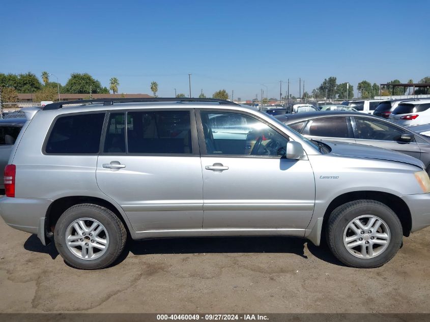 2002 Toyota Highlander Limited V6 VIN: JTEHF21A320080462 Lot: 40460049