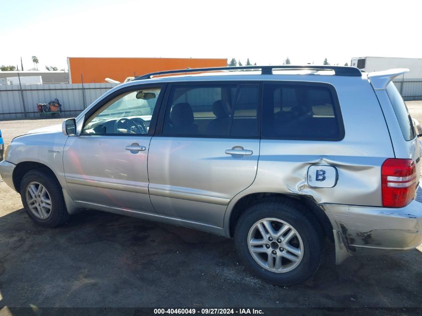 2002 Toyota Highlander Limited V6 VIN: JTEHF21A320080462 Lot: 40460049