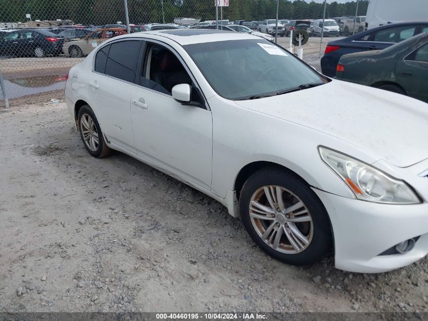 2012 Infiniti G37X VIN: JN1CV6AR6CM973110 Lot: 40460195