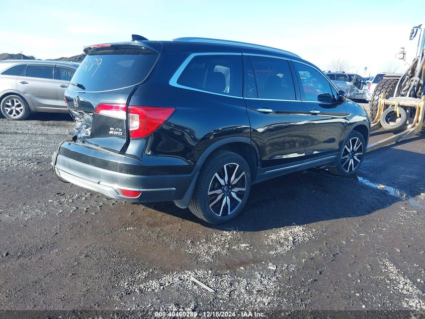 Vin: 5fnyf6h04kb059307, lot: 40948975, honda pilot elite 20194