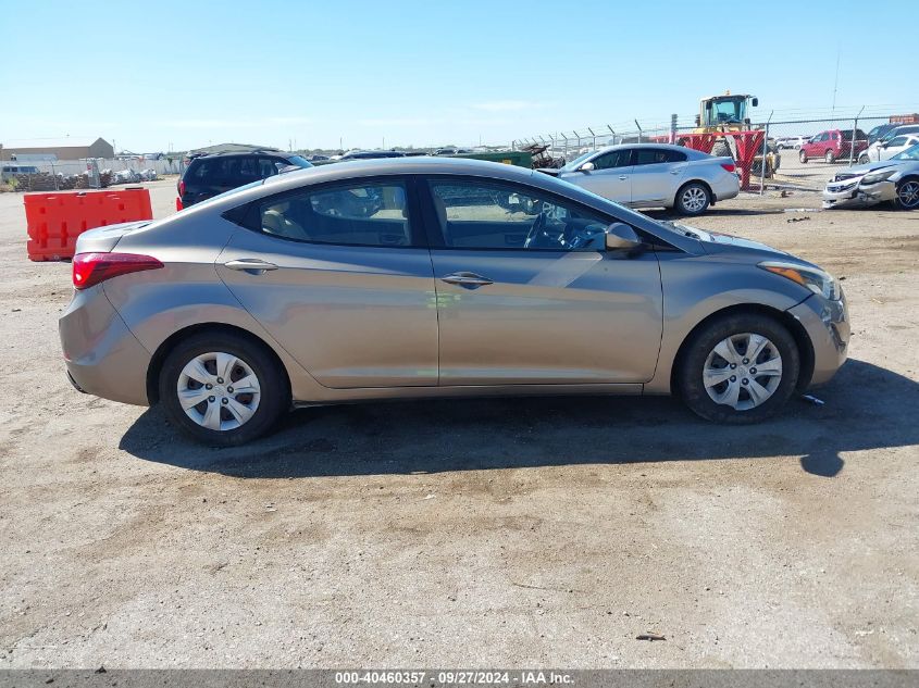 2016 Hyundai Elantra Se VIN: 5NPDH4AEXGH715182 Lot: 40460357