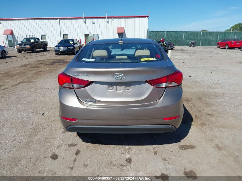 2016 Hyundai Elantra Se VIN: 5NPDH4AEXGH715182 Lot: 40460357