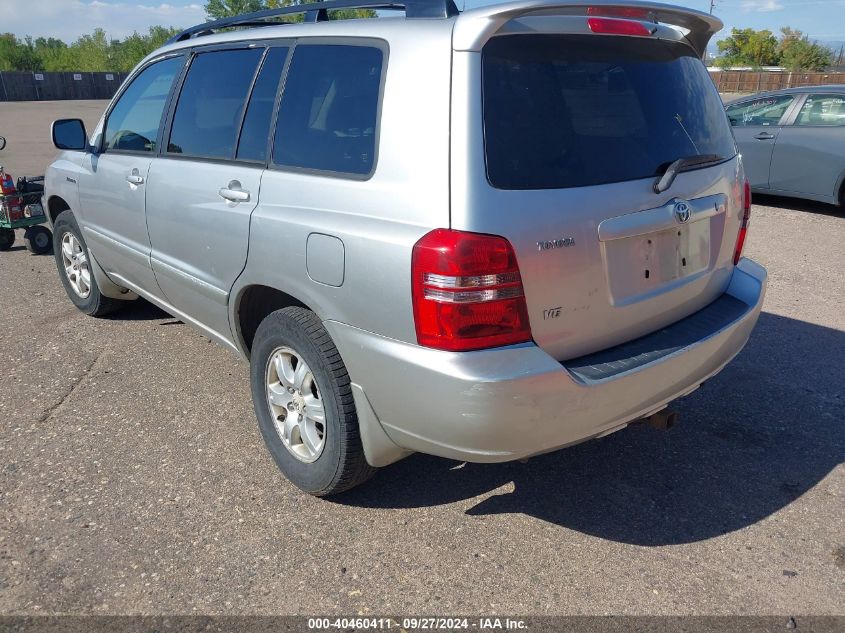 2001 Toyota Highlander V6 VIN: JTEHF21A610008735 Lot: 40460411