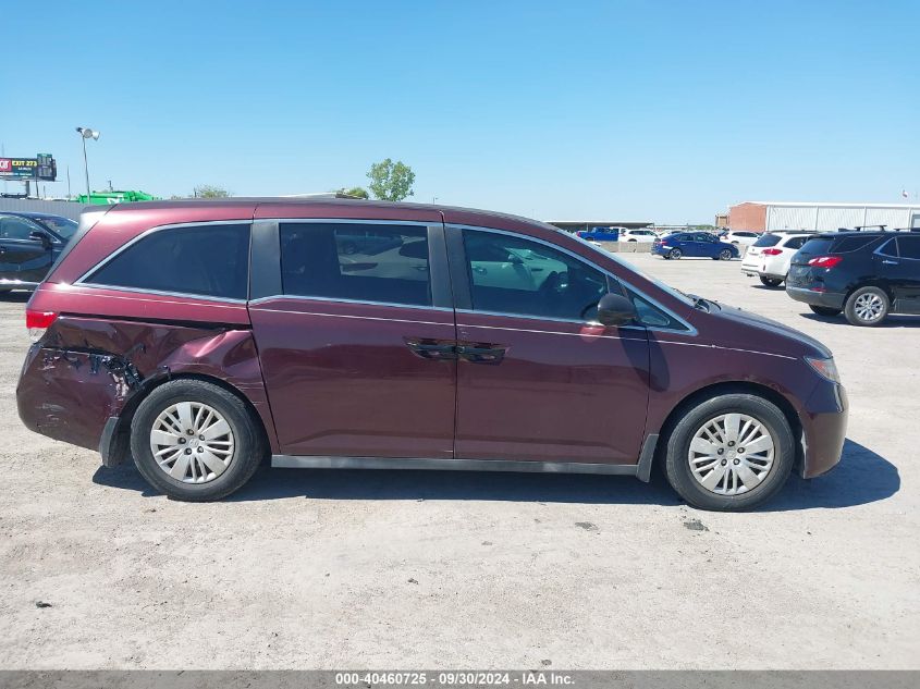 2014 Honda Odyssey Lx VIN: 5FNRL5H26EB028993 Lot: 40460725