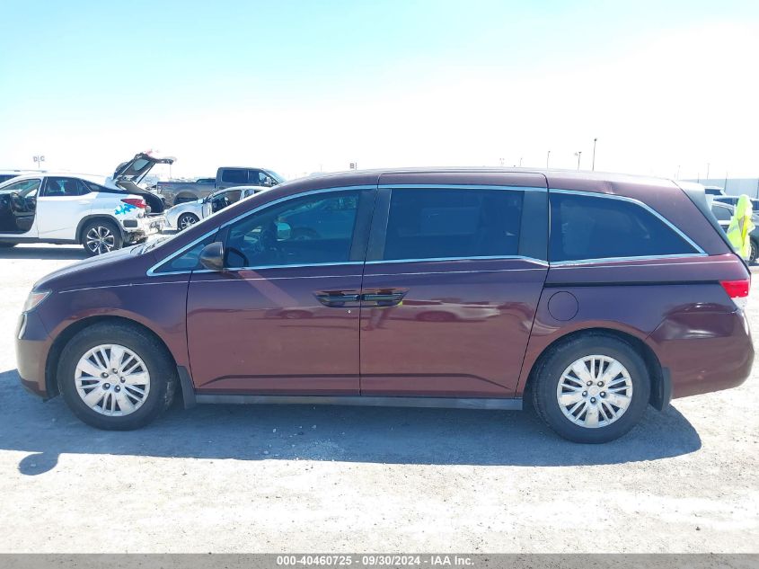 2014 Honda Odyssey Lx VIN: 5FNRL5H26EB028993 Lot: 40460725