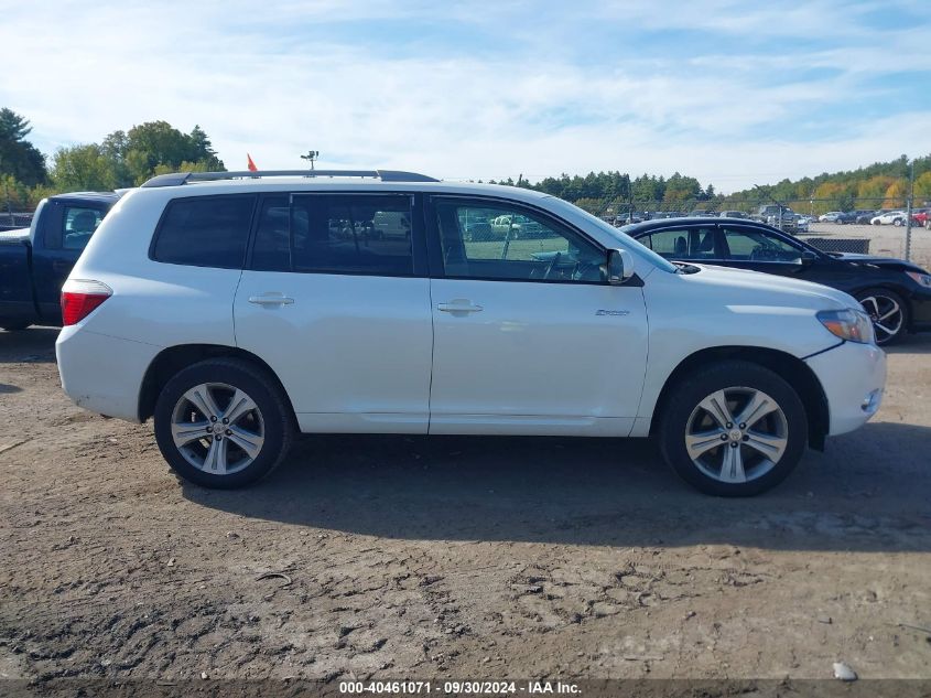 2008 Toyota Highlander Sport VIN: JTEES43A482026012 Lot: 40461071