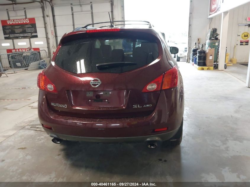 2009 Nissan Murano Sl VIN: JN8AZ18W89W211888 Lot: 40461165