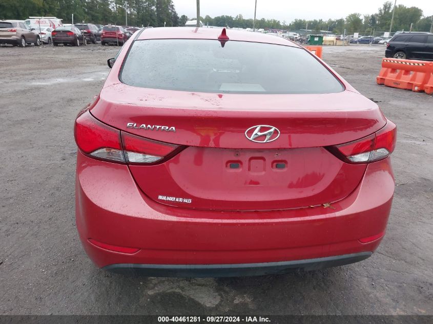 2015 Hyundai Elantra Se VIN: KMHDH4AE5FU416151 Lot: 40461281