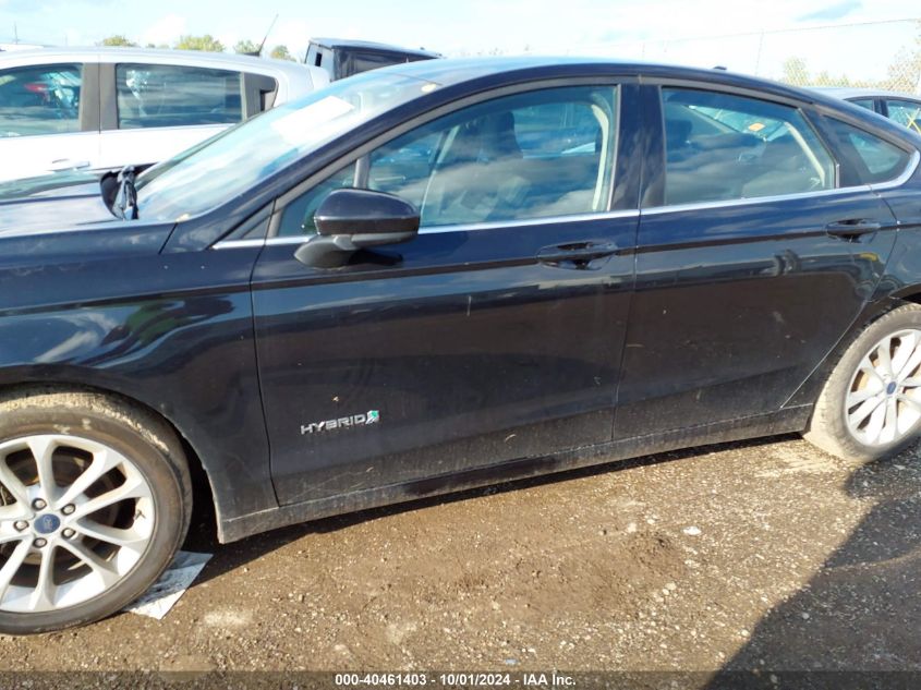 2019 Ford Fusion Hybrid Se VIN: 3FA6P0LU9KR255663 Lot: 40461403