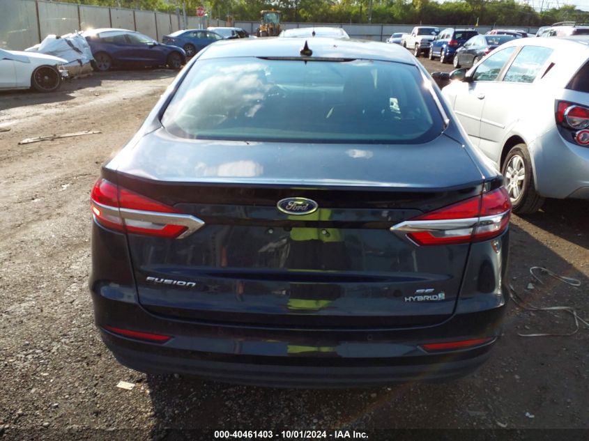 2019 Ford Fusion Hybrid Se VIN: 3FA6P0LU9KR255663 Lot: 40461403