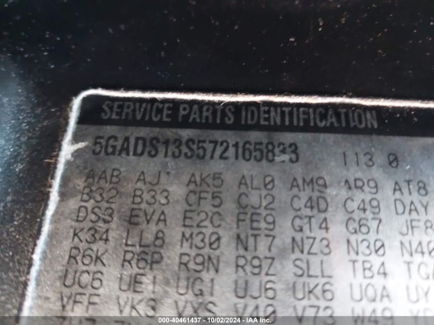 5GADS13S572165833 2007 Buick Rainier Cxl