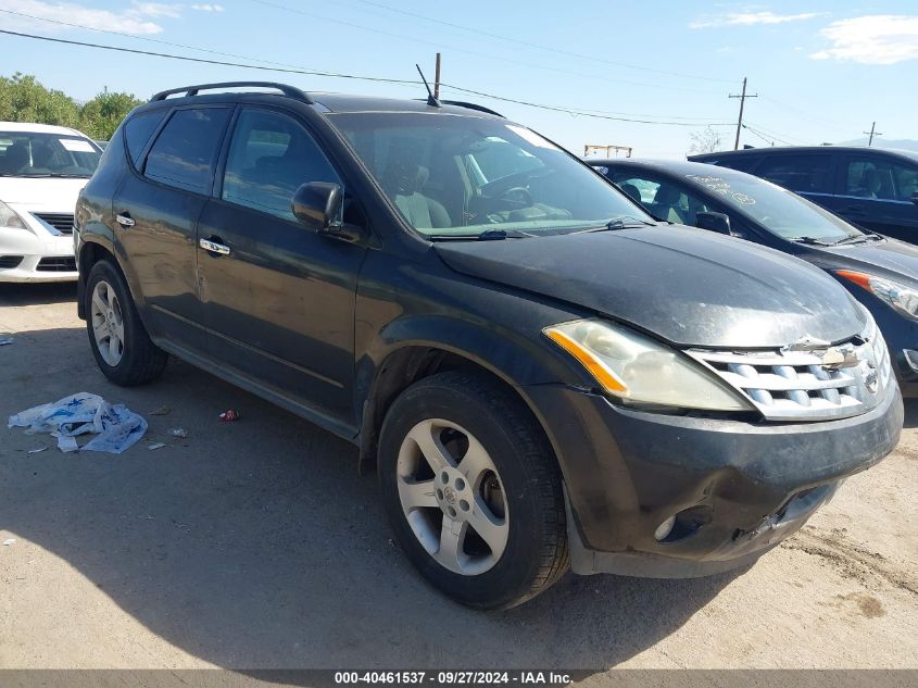 2003 Nissan Murano Sl VIN: JN8AZ08W43W220167 Lot: 40461537