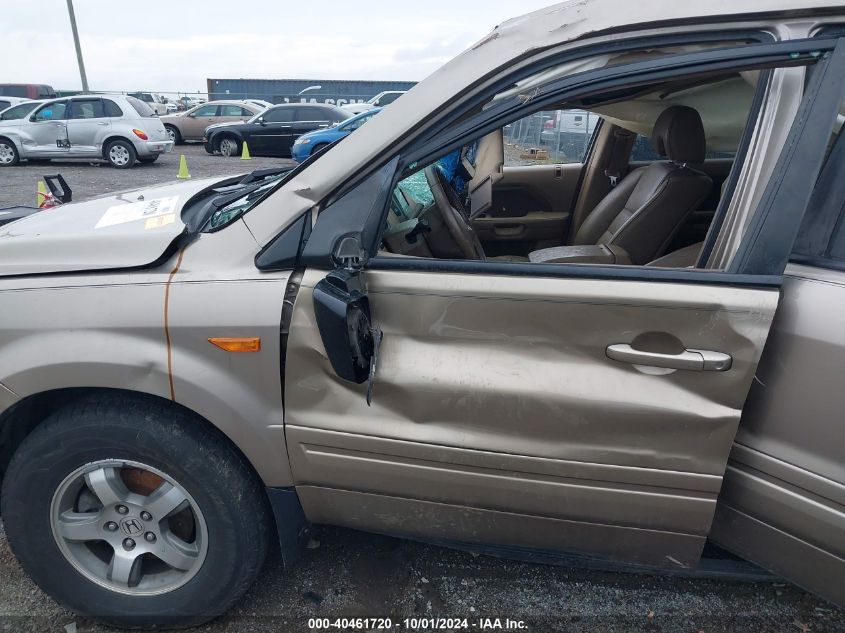 2007 Honda Pilot Ex-L VIN: 5FNYF28567B039197 Lot: 40461720