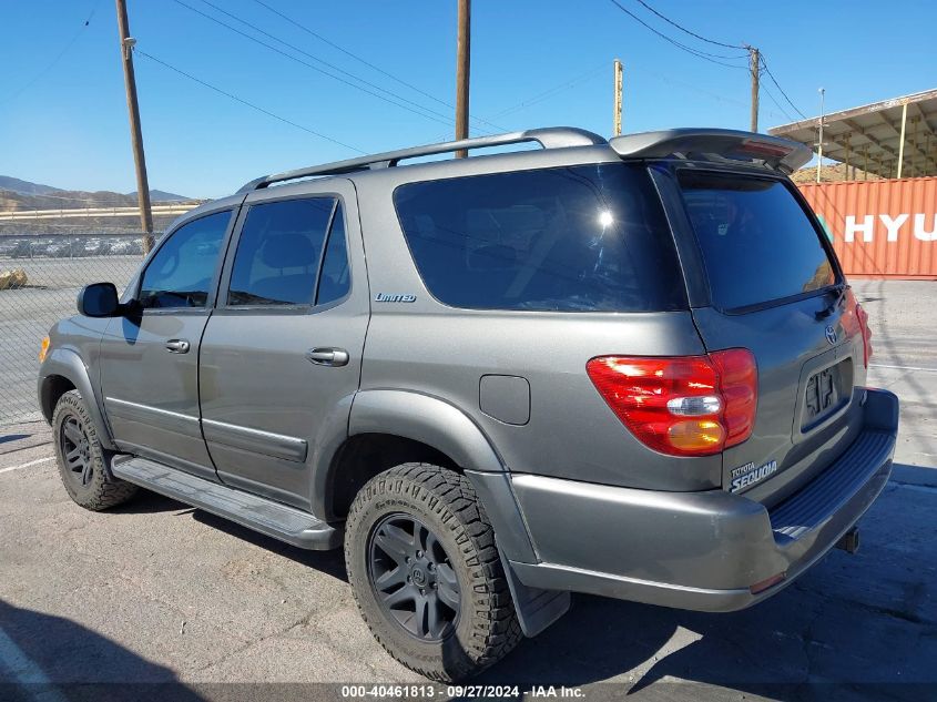 2003 Toyota Sequoia Limited V8 VIN: 5TDZT38AX3S203542 Lot: 40461813