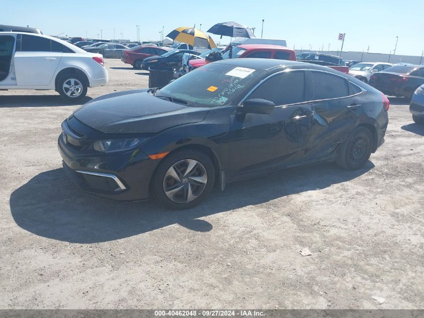 2020 Honda Civic Lx VIN: 19XFC2F6XLE001922 Lot: 40462048