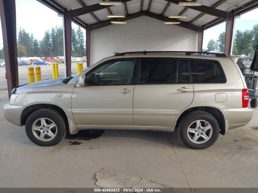 2002 Toyota Highlander Limited VIN: JTEHF21A620067463 Lot: 40462472