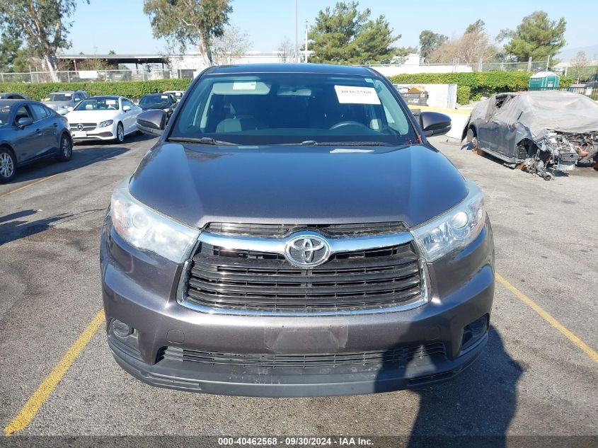 2016 Toyota Highlander Le VIN: 5TDZARFH6GS019939 Lot: 40462568