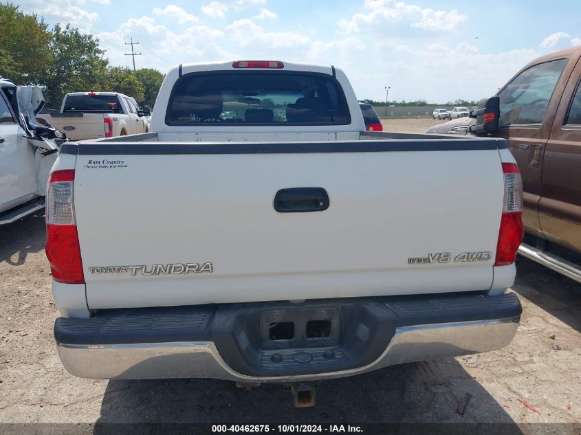 2006 Toyota Tundra Double Cab Sr5 VIN: 5TBDT44196S508338 Lot: 40462675