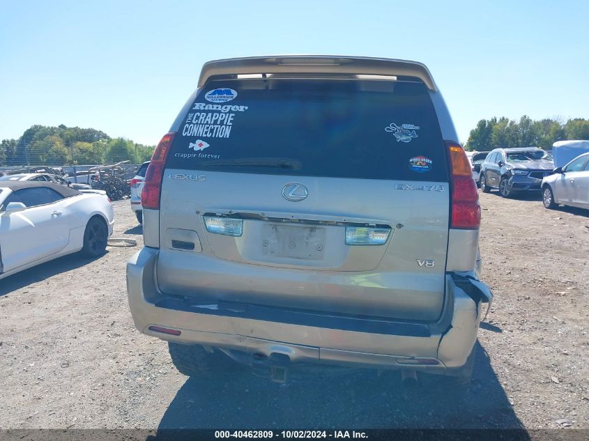 2003 Lexus Gx 470 VIN: JTJBT20X730020871 Lot: 40462809