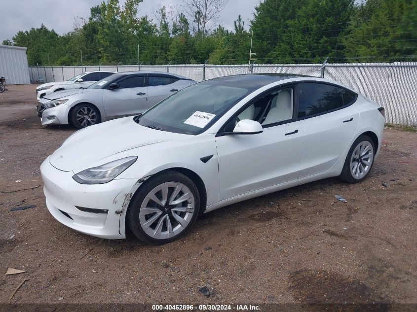 5YJ3E1EB1MF860527 2021 TESLA MODEL 3 - Image 2