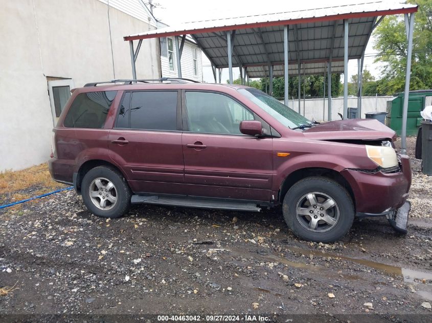 2007 Honda Pilot Ex-L VIN: 2HKYF18587H505496 Lot: 40463042