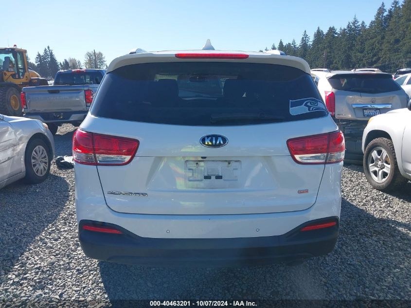 2016 Kia Sorento 2.4L Lx VIN: 5XYPGDA33GG165801 Lot: 40463201