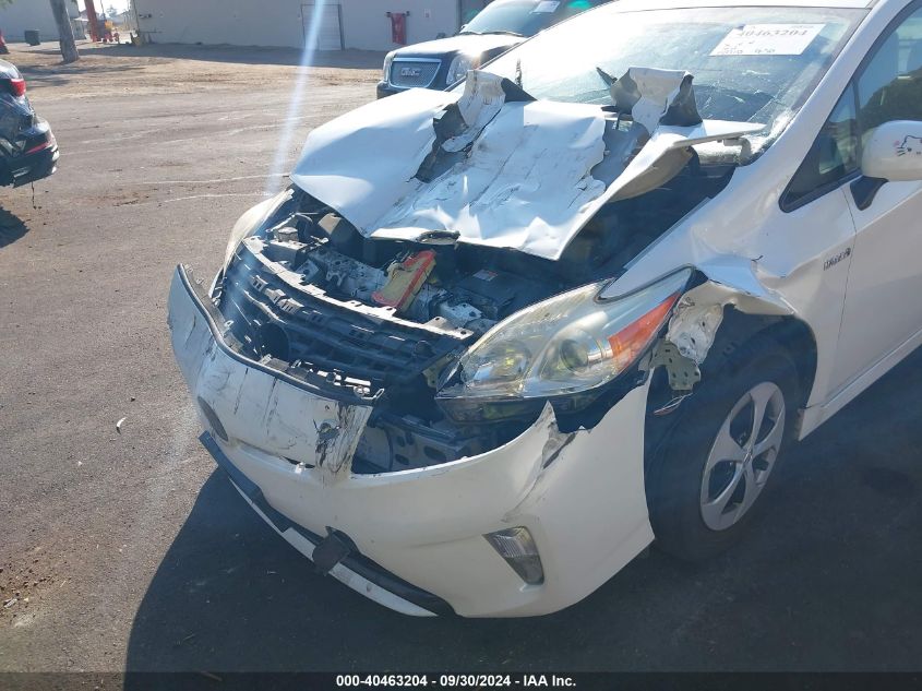 2014 Toyota Prius Three VIN: JTDKN3DUXE0393490 Lot: 40463204