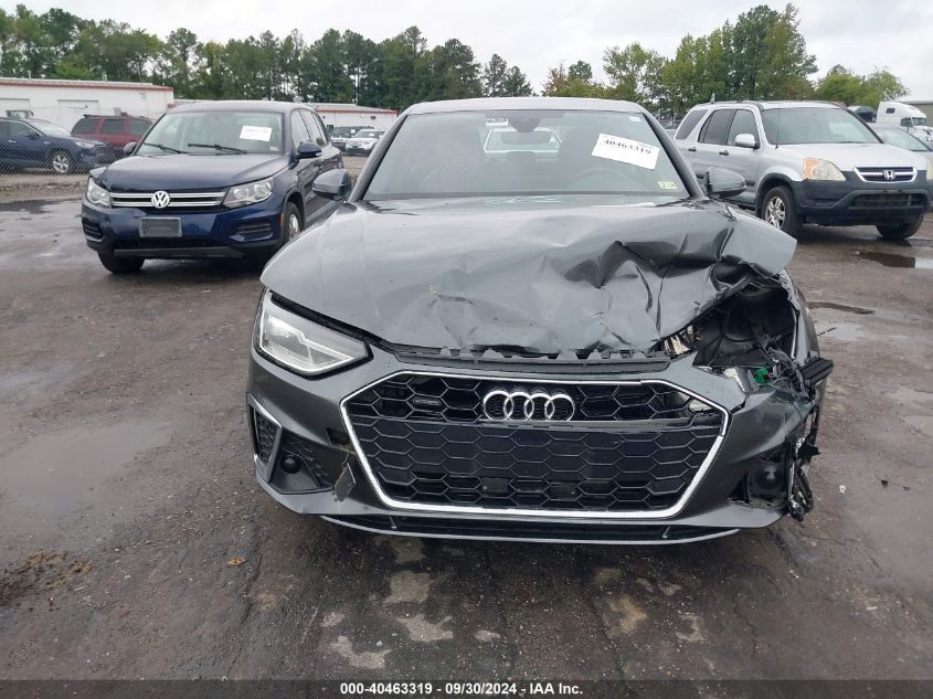 2020 Audi A4 Premium 45 Tfsi Quattro S Tronic VIN: WAUDNAF45LN007713 Lot: 40463319