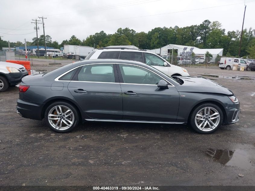 2020 Audi A4 Premium 45 Tfsi Quattro S Tronic VIN: WAUDNAF45LN007713 Lot: 40463319