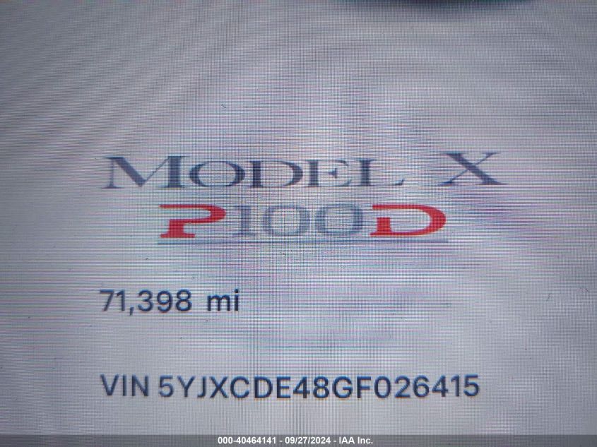 VIN 5YJXCDE48GF026415 2016 Tesla Model X, P100D/P90D no.16