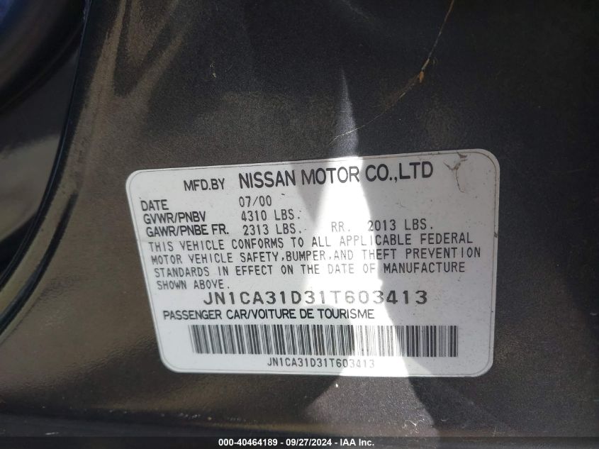 JN1CA31D31T603413 2001 Nissan Maxima Gxe