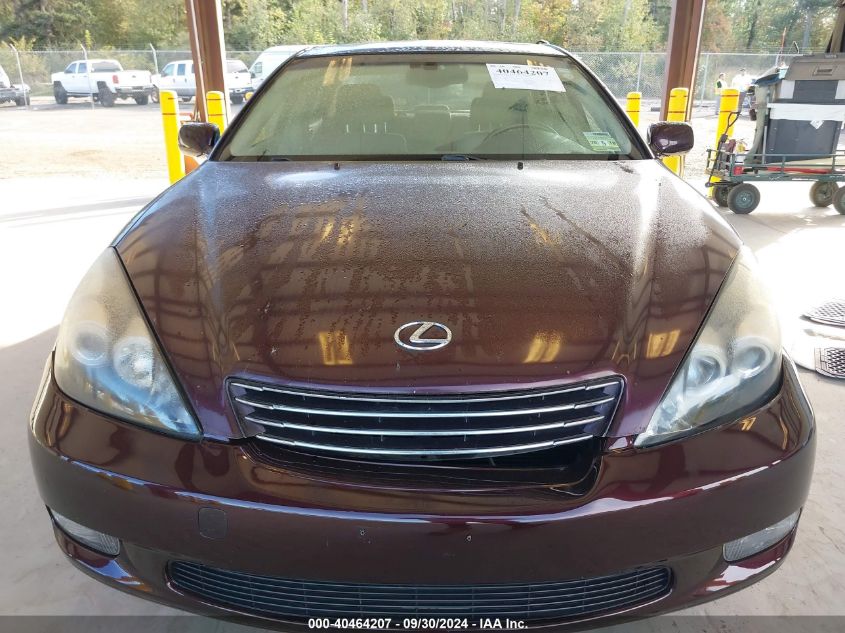 2004 Lexus Es 330 330 VIN: JTHBA30G540003601 Lot: 40464207