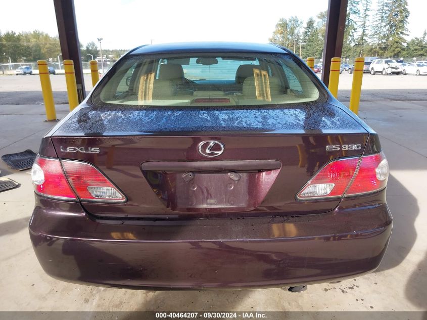 2004 Lexus Es 330 330 VIN: JTHBA30G540003601 Lot: 40464207