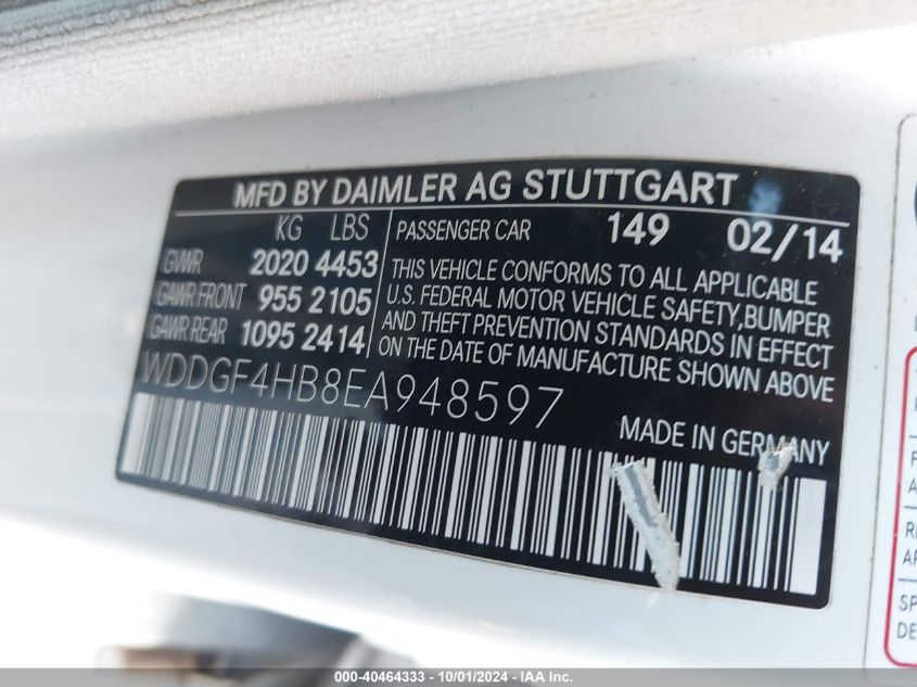 VIN WDDGF4HB8EA948597 2014 Mercedes-Benz C 250, Lux... no.9