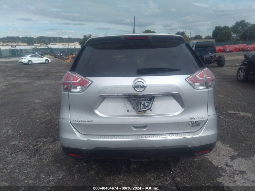 2016 Nissan Rogue Sl VIN: 5N1AT2MV7GC760282 Lot: 40464674