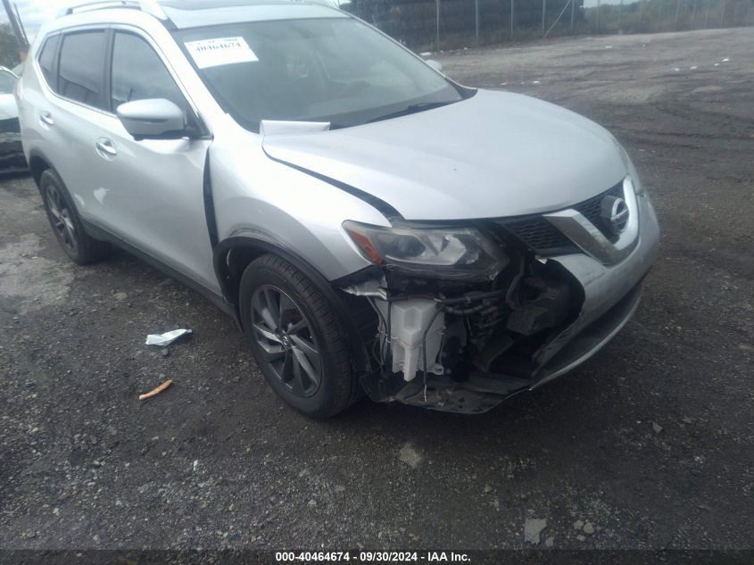 2016 Nissan Rogue Sl VIN: 5N1AT2MV7GC760282 Lot: 40464674