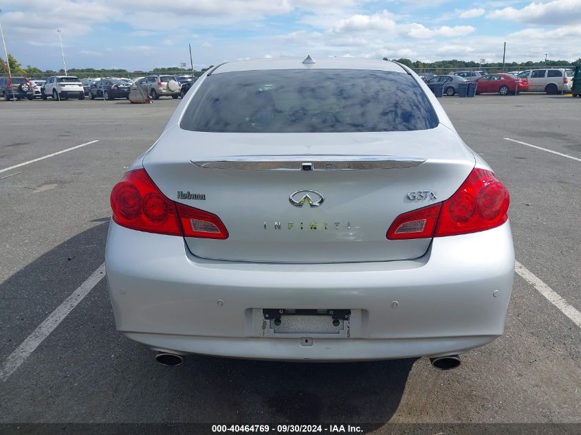 2012 Infiniti G37X VIN: JN1CV6AR9CM977118 Lot: 40464769