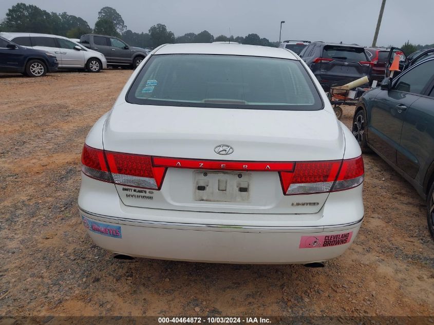 KMHFC46F17A176222 2007 Hyundai Azera Limited/Se